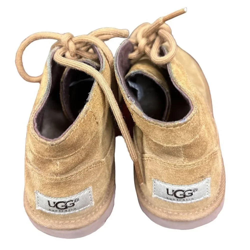 Ugg Lace Up Unisex Booties in Chestnut Size Youth 3